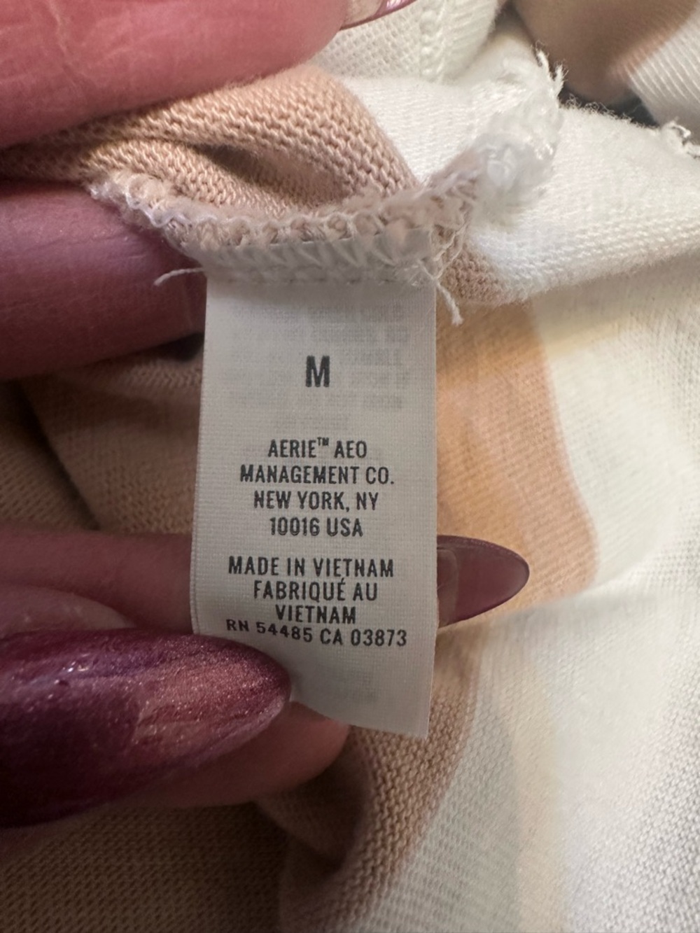 #200- aerie Striped Rugby Polo in Beige and White - Picture 14 of 14